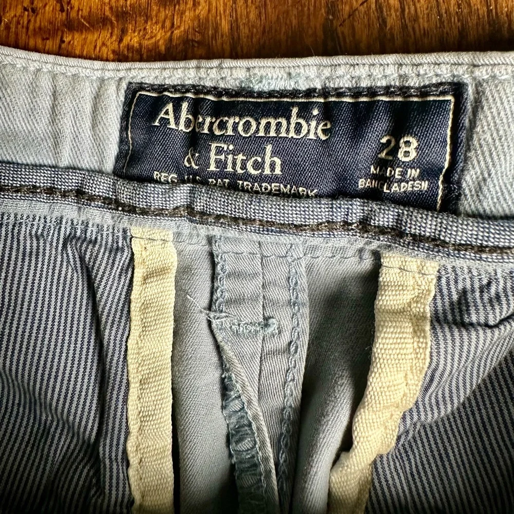 Abercrombie & Fitch Lt Blue Flat Front Shorts‎
